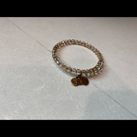 Alex and Ani Vintage Sixty Six Bracelet Clear Gold - Picture 3 of 6